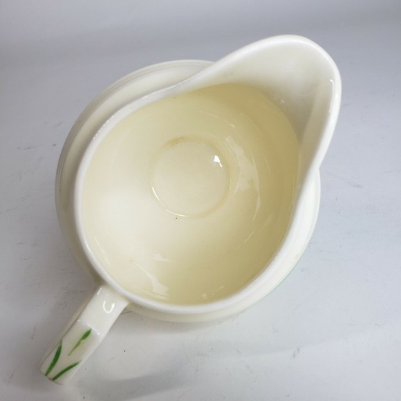 Vtg Steubenville "Sandra" Creamer USA Sailboat Palm Trees Art Deco Coastal Beach - Picture 6 of 6